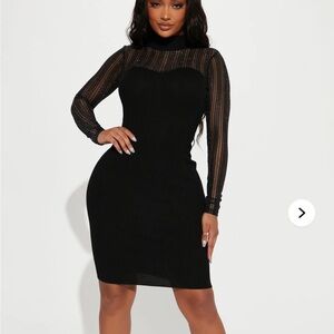 Fashion Nova Sophie Sweater Midi Dress Black Size M NWT